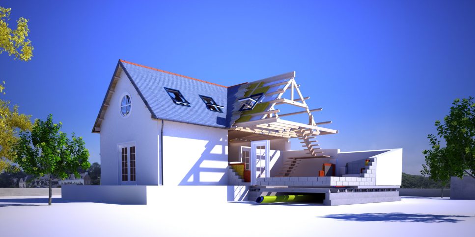 Extension de maison ossature bois à Saint-Jean-de-la-Poterie (56)