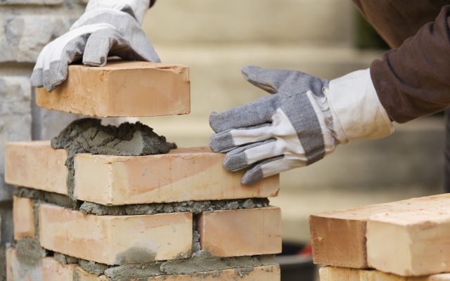 Bricklaying brick wall